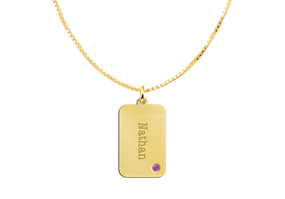 Birthstone pendant of gold 